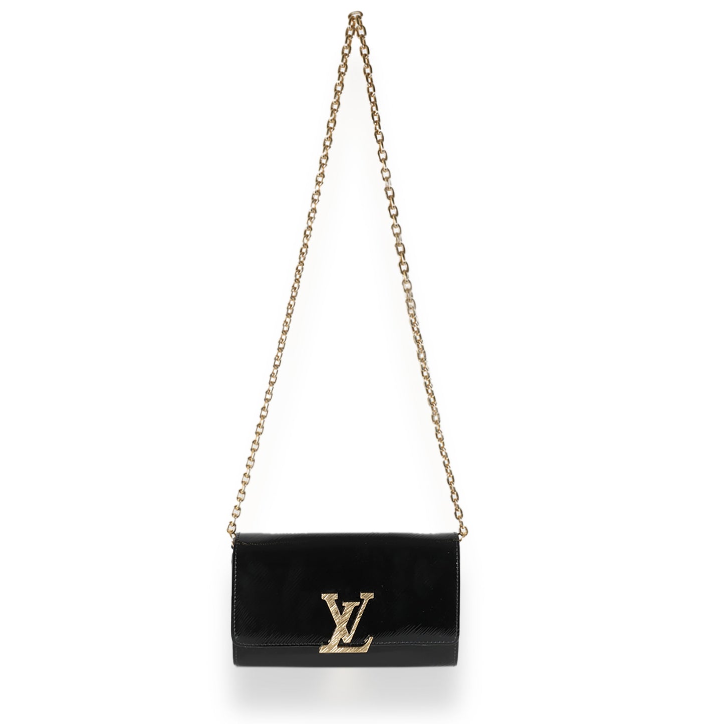 Louis Vuitton Black Epi Patent Pochette Louise