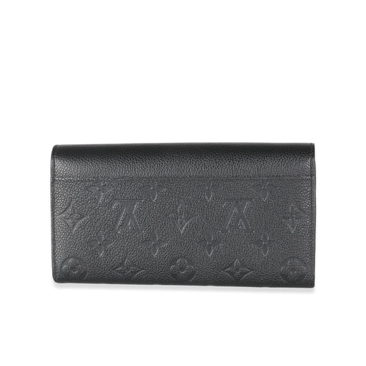 Louis Vuitton Black Monogram Empreinte Sarah Wallet