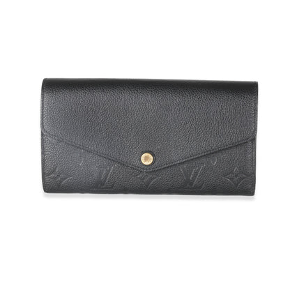 Louis Vuitton Black Monogram Empreinte Sarah Wallet