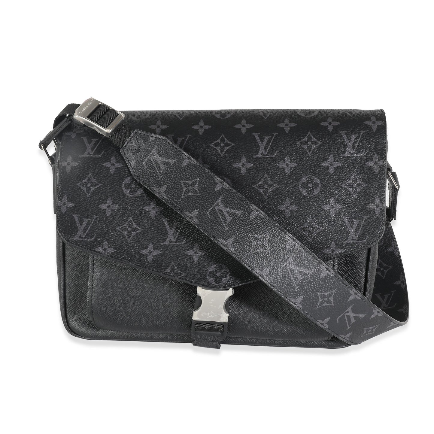 Louis Vuitton Black Taigarama Monogram Eclipse Outdoor Flap Messenger
