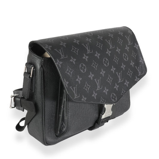 Louis Vuitton Black Taigarama Monogram Eclipse Outdoor Flap Messenger