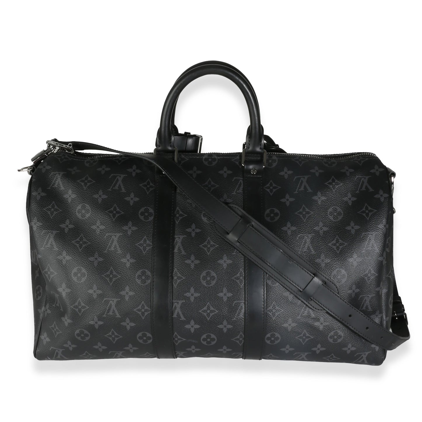 Louis Vuitton Monogram Eclipse Canvas Keepall Bandouliere 45
