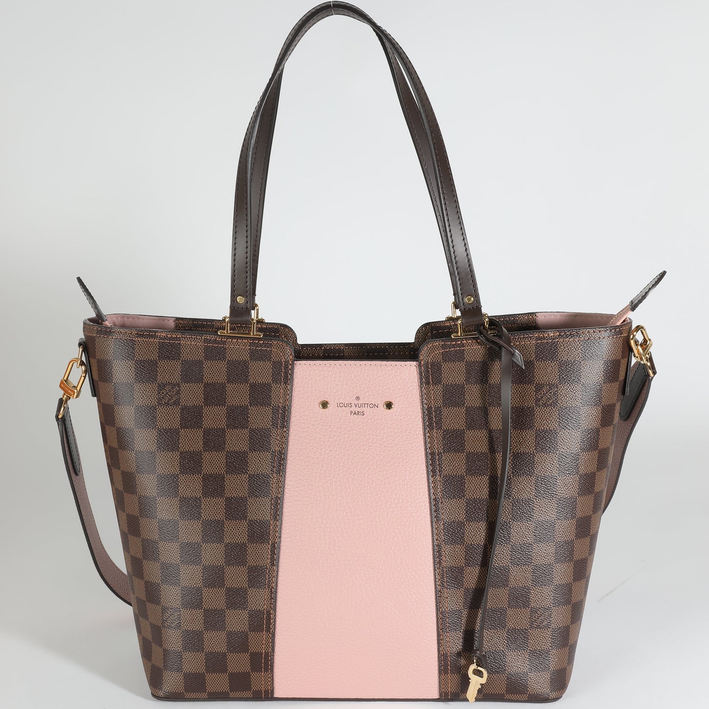 Louis Vuitton Magnolia Taurillon Damier Ebene Canvas Jersey Tote
