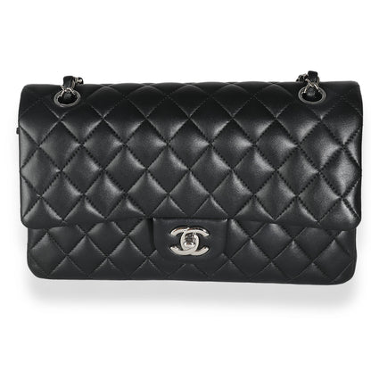 Chanel Black Quilted Lambskin Medium Classic Double Flap Bag