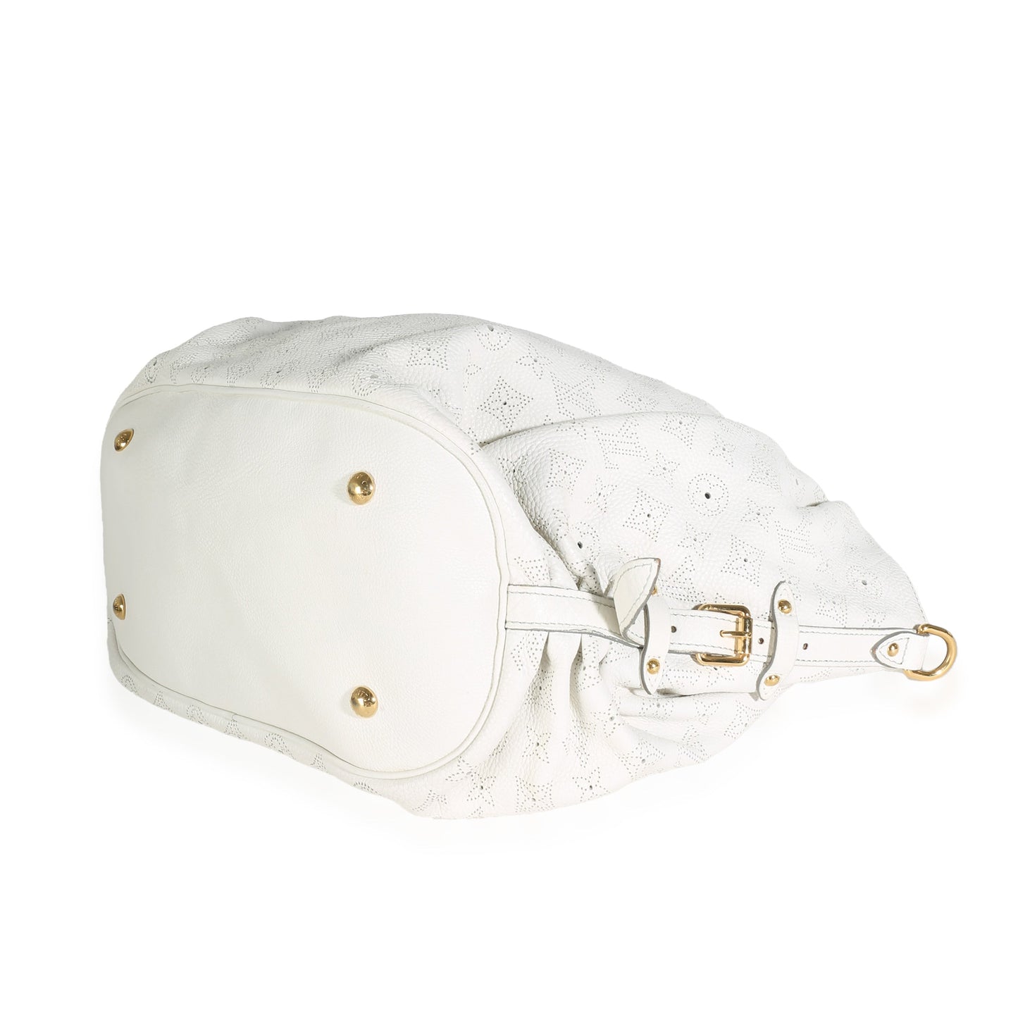Louis Vuitton White Monogram Mahina XL Hobo