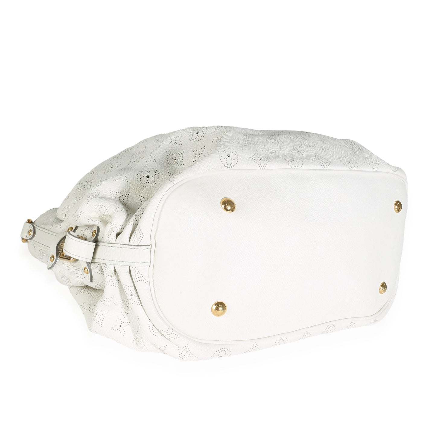 Louis Vuitton White Monogram Mahina XL Hobo