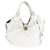 Louis Vuitton White Monogram Mahina XL Hobo