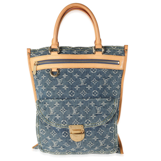 Louis Vuitton Blue Monogram Denim Sac Plat