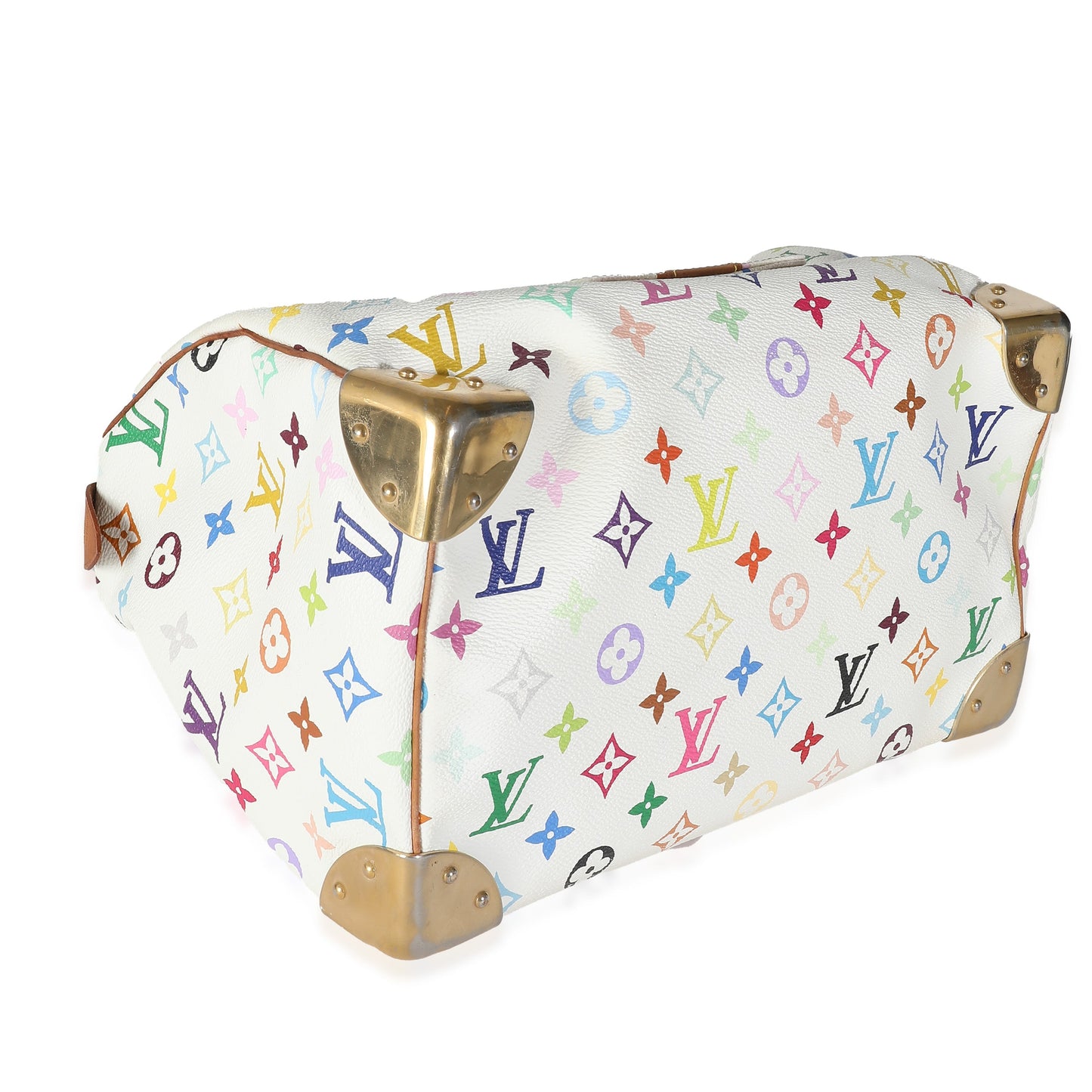 Louis Vuitton White Multicolor Monogram Canvas Speedy 30