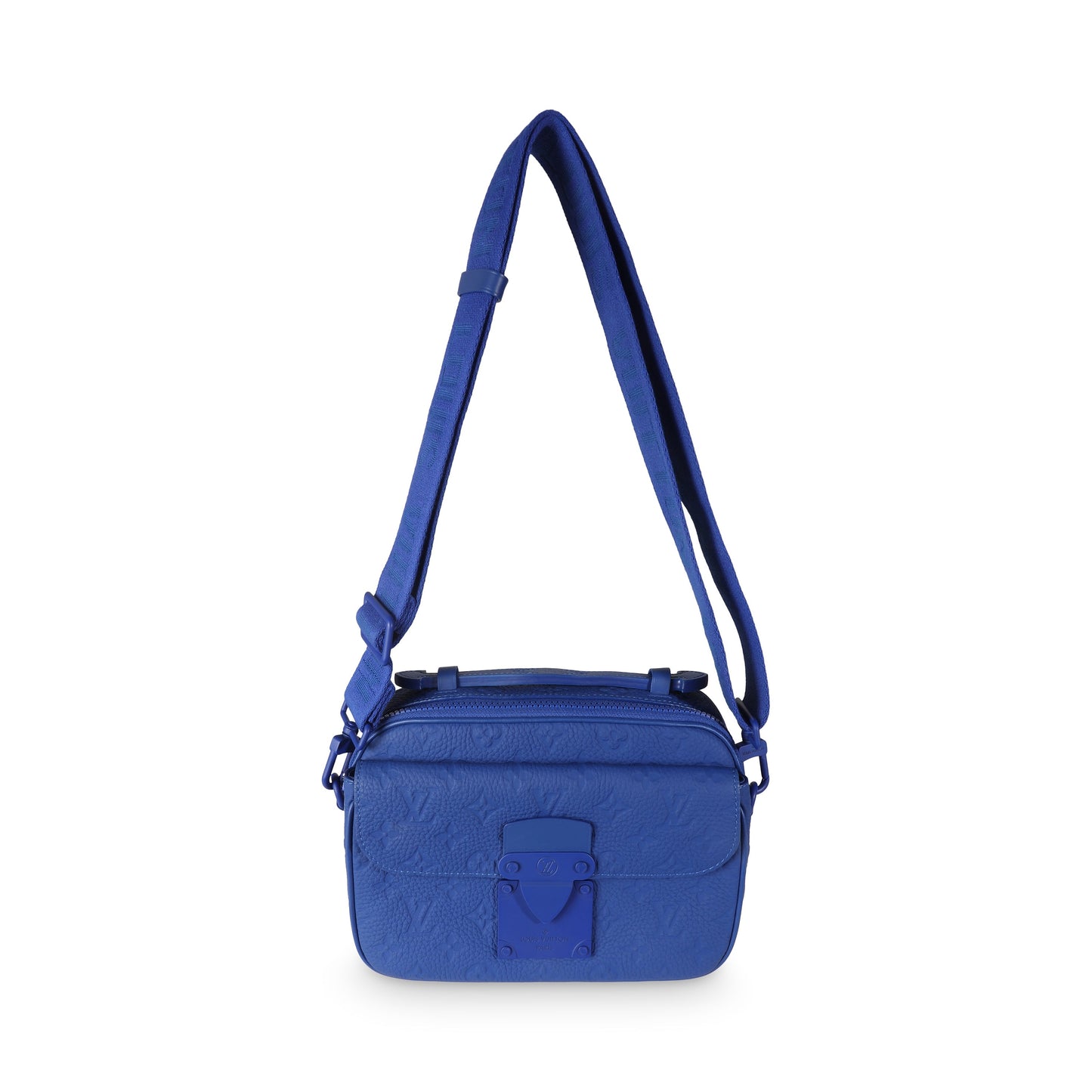 Louis Vuitton Blue Taurillon Monogram S Lock Messenger