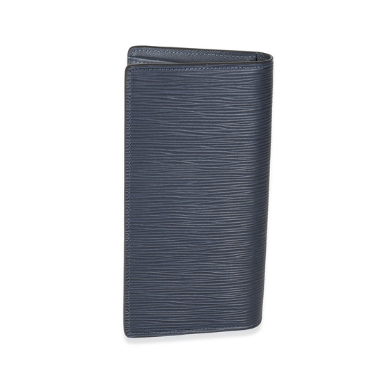 Louis Vuitton Navy Epi LV Circle Brazza Wallet