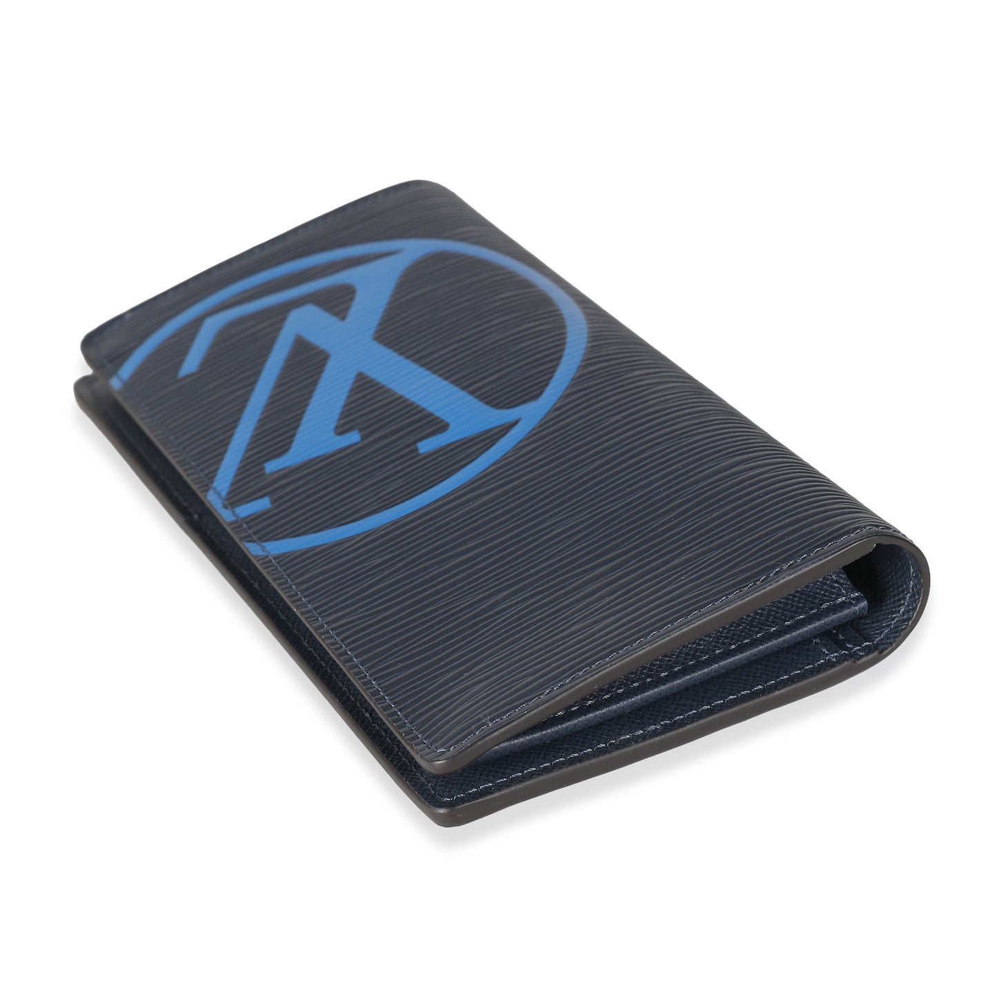 Louis Vuitton Navy Epi LV Circle Brazza Wallet