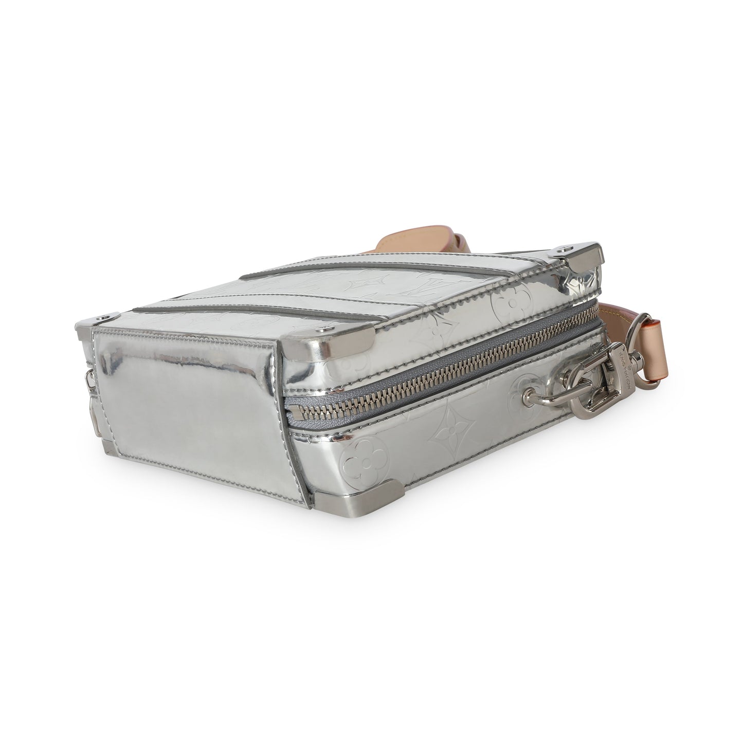 Louis Vuitton Silver Monogram Mirror Vinyl Handle Trunk