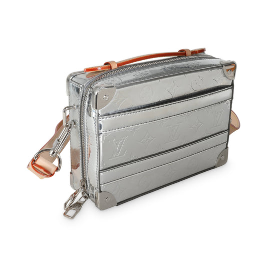 Louis Vuitton Silver Monogram Mirror Vinyl Handle Trunk