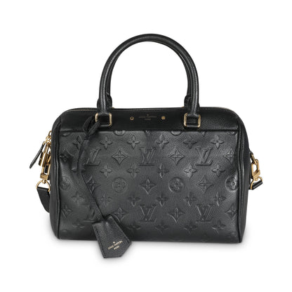 Louis Vuitton Black Monogram Empreinte Speedy Bandouliere 25