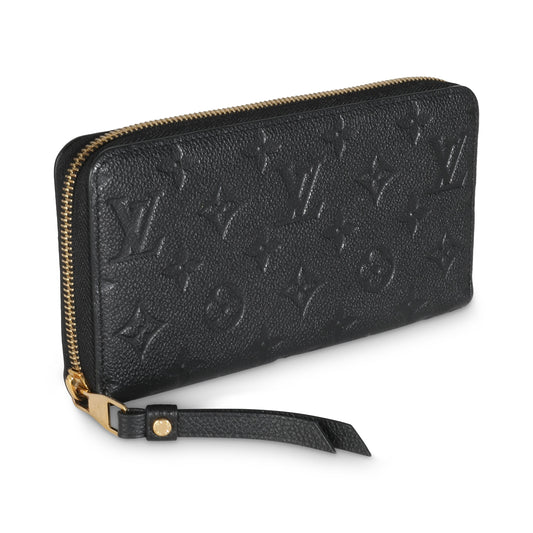 Louis Vuitton Black Monogram Empreinte Zippy Wallet