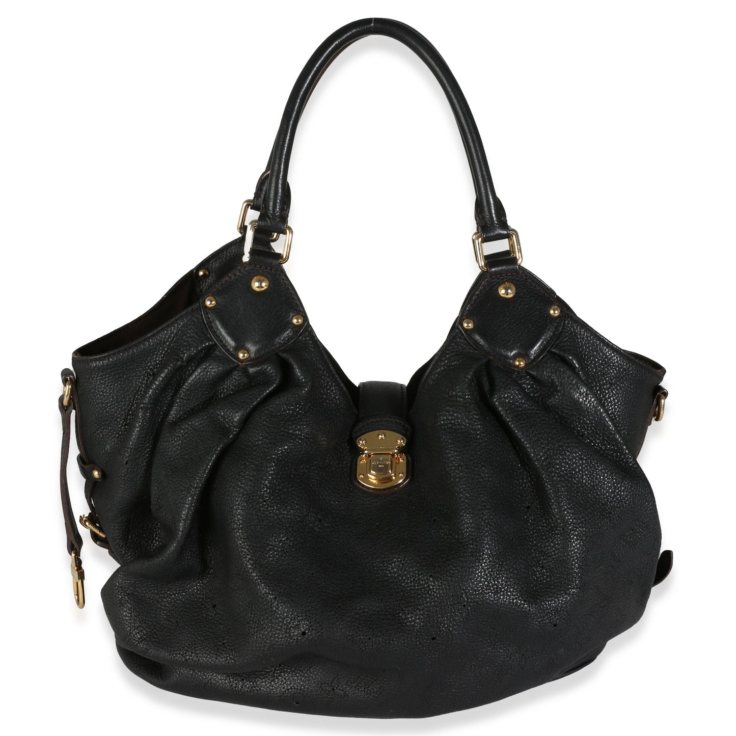Louis Vuitton Black Mahina XL Hobo