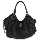 Louis Vuitton Black Mahina XL Hobo