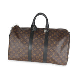 Louis Vuitton Monogram Macassar Keepall Bandouliere 45