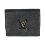 Louis Vuitton Black Taurillon Capucines XS Wallet
