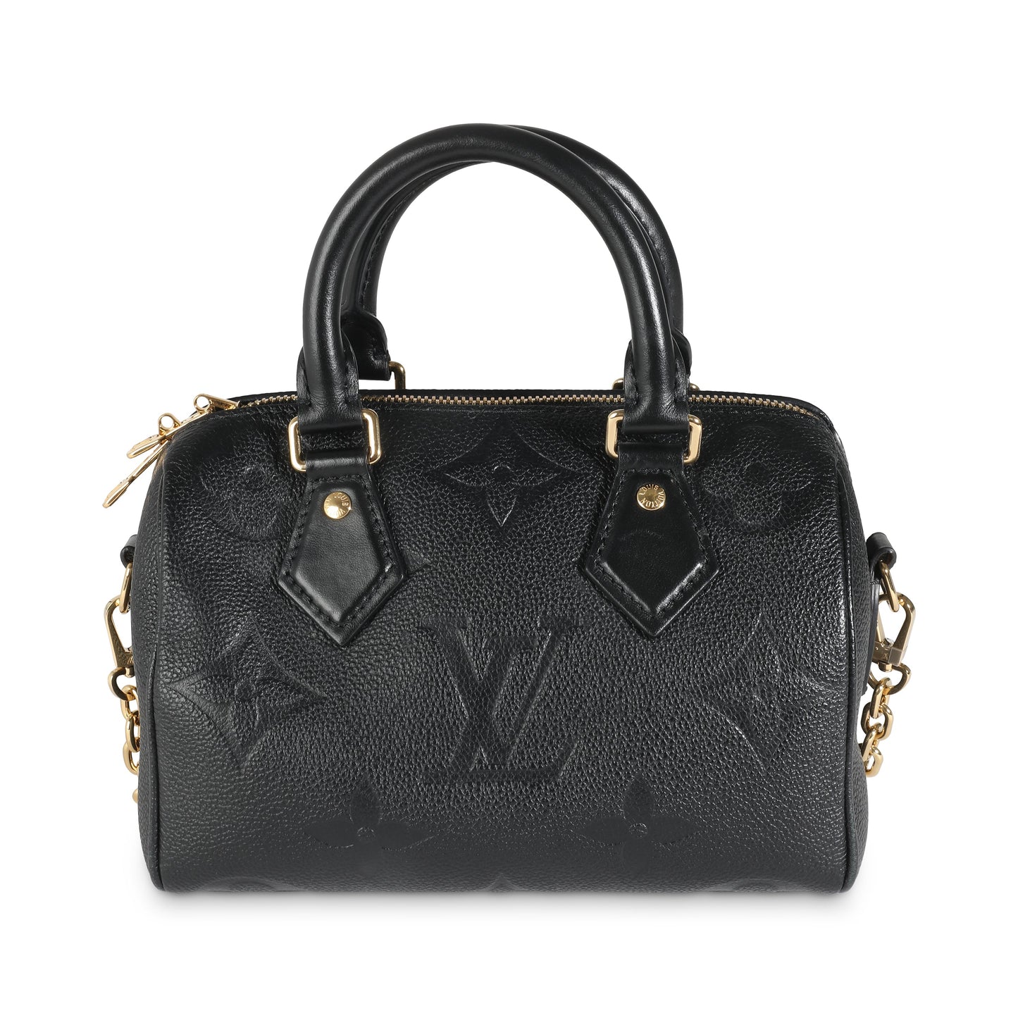 Louis Vuitton Black Monogram Empreinte Speedy Bandouliere 20