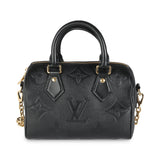 Louis Vuitton Black Monogram Empreinte Speedy Bandouliere 20