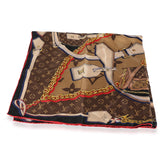 Louis Vuitton Brown Monogram Silk Tribute To Square Scarf 90