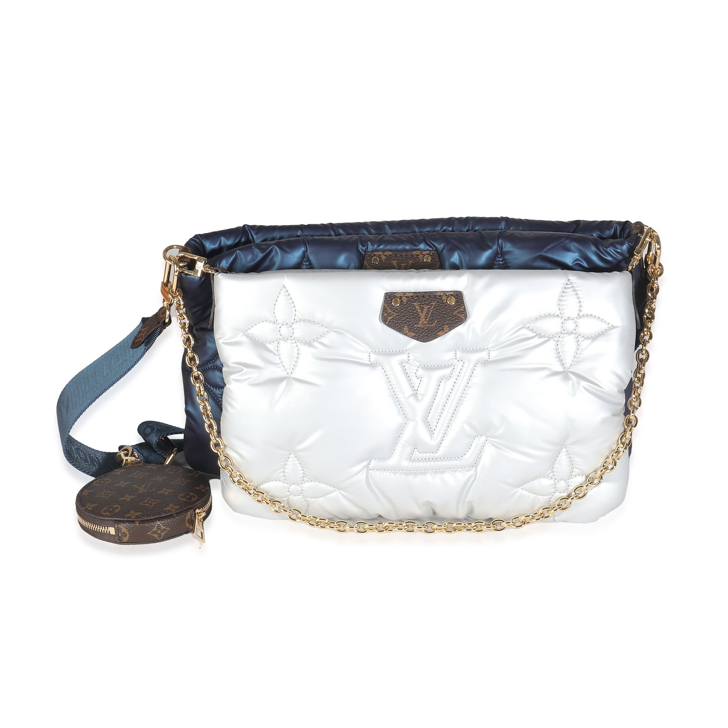 Louis Vuitton Navy Silver Econyl Monogram Pillow Maxi Multi Pochette Accessories