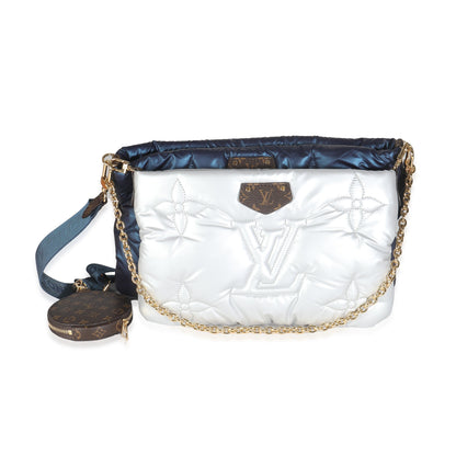 Louis Vuitton Navy Silver Econyl Monogram Pillow Maxi Multi Pochette Accessories