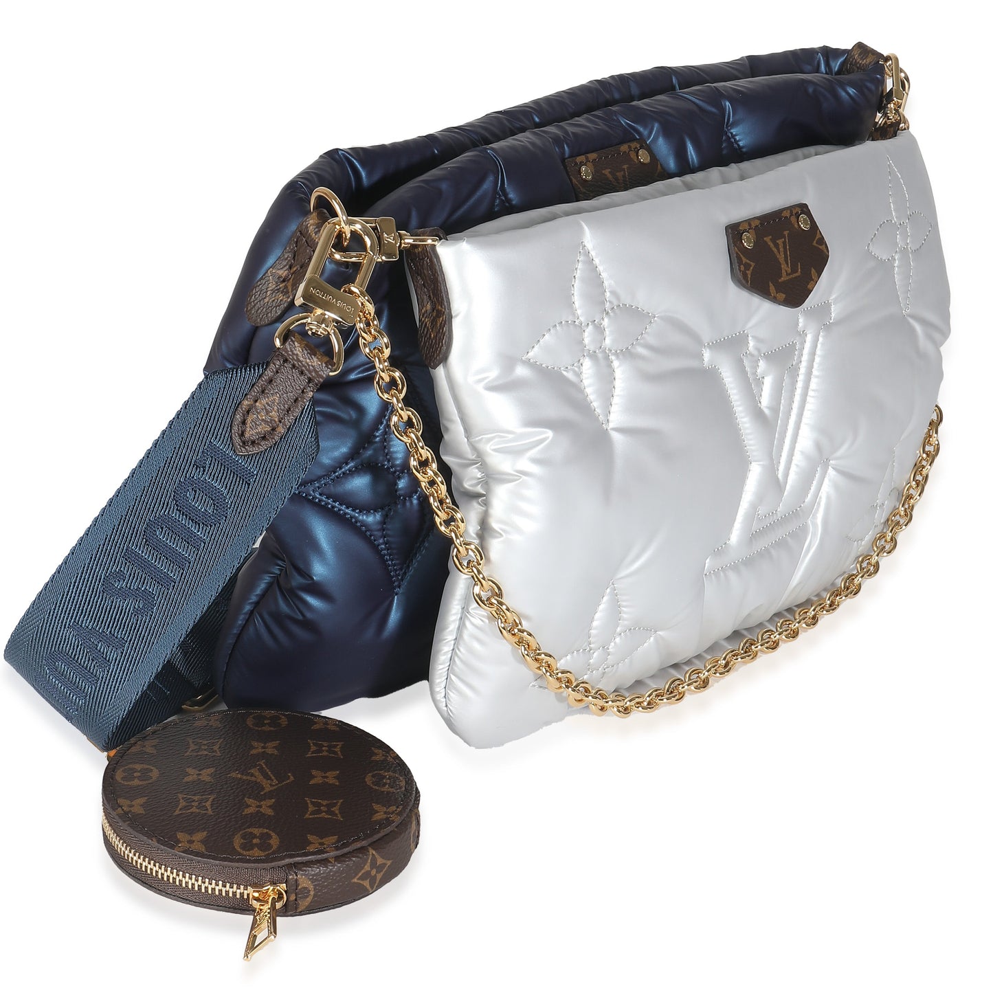 Louis Vuitton Navy Silver Econyl Monogram Pillow Maxi Multi Pochette Accessories