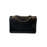 Chanel Black Leather Double flap shoulder bag