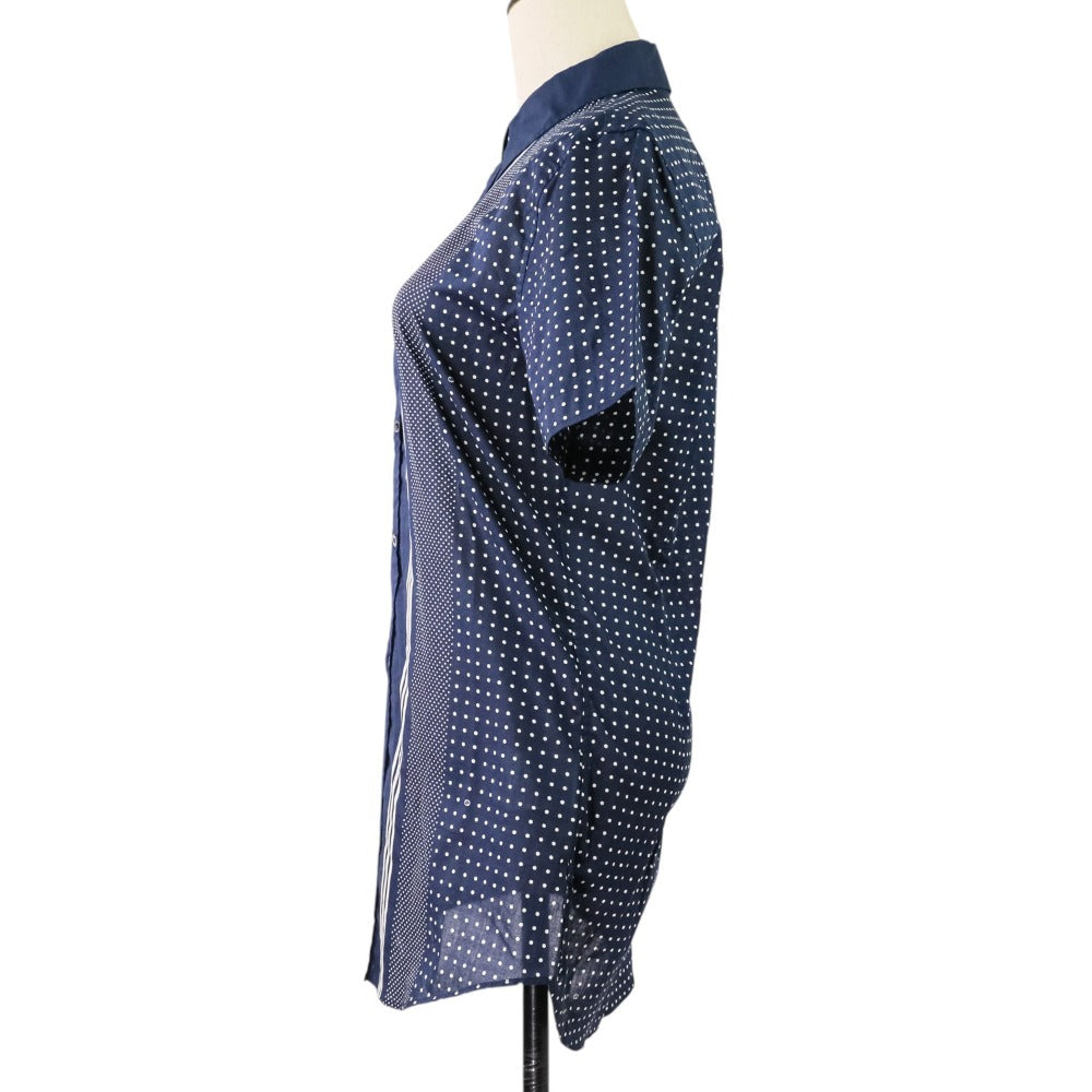 Gucci Skinny Dot Cotton Sheer Shirt