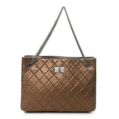 Amelia Aged Calfskin Reissue 2.55 Tote Bronze