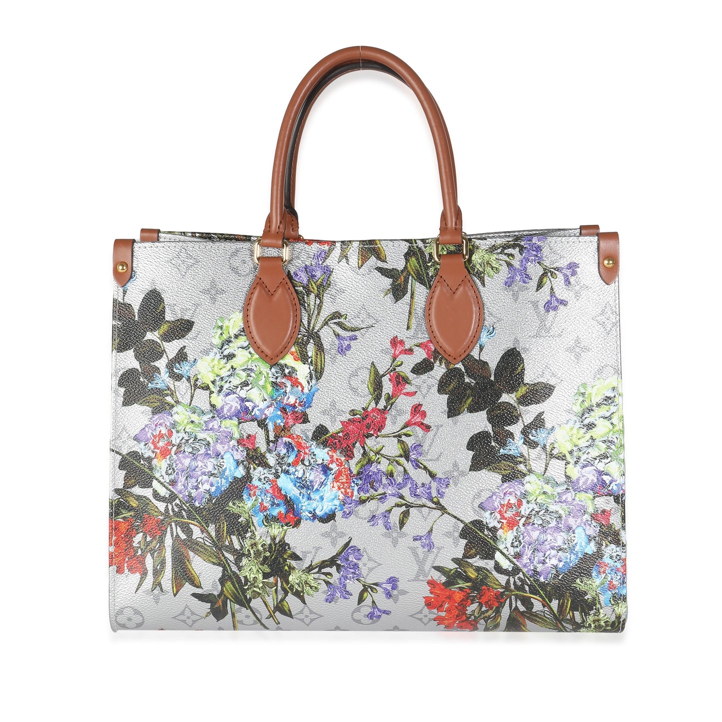 Louis Vuitton Silver Metallic Monogram Canvas LV Garden Onthego MM