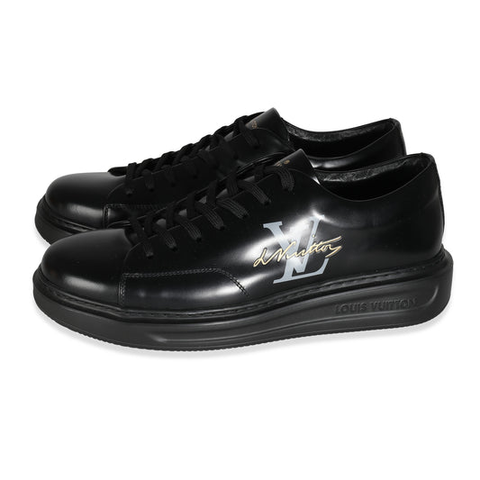 Louis Vuitton Black Calfskin Mens LV Beverly Hills Sneakers 7