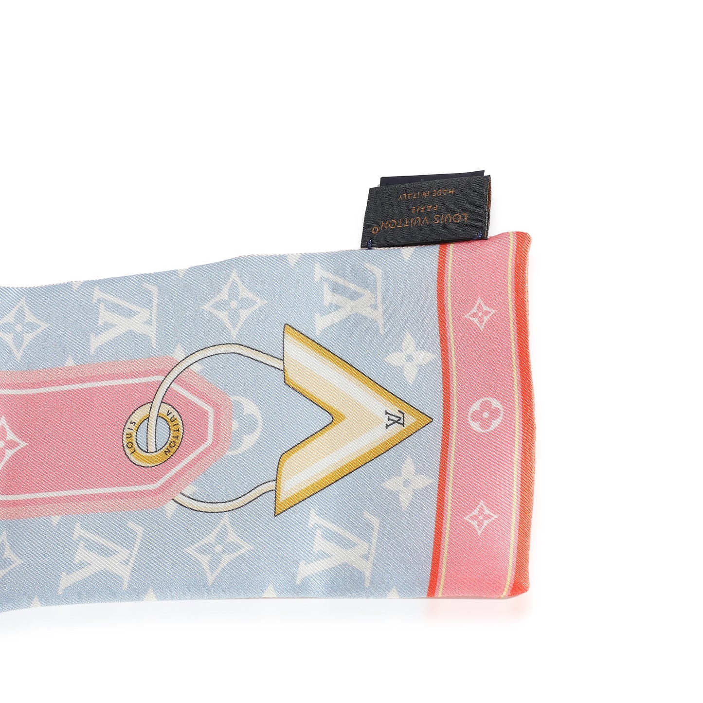 Louis Vuitton Pink Blue Silk Minimalle Bandeau