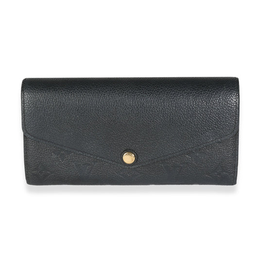 Louis Vuitton Black Monogram Empreinte Sarah Wallet