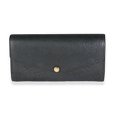 Louis Vuitton Black Monogram Empreinte Sarah Wallet
