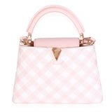 Louis Vuitton Light Pink Embroidered Taurillon Vichy Capucines BB