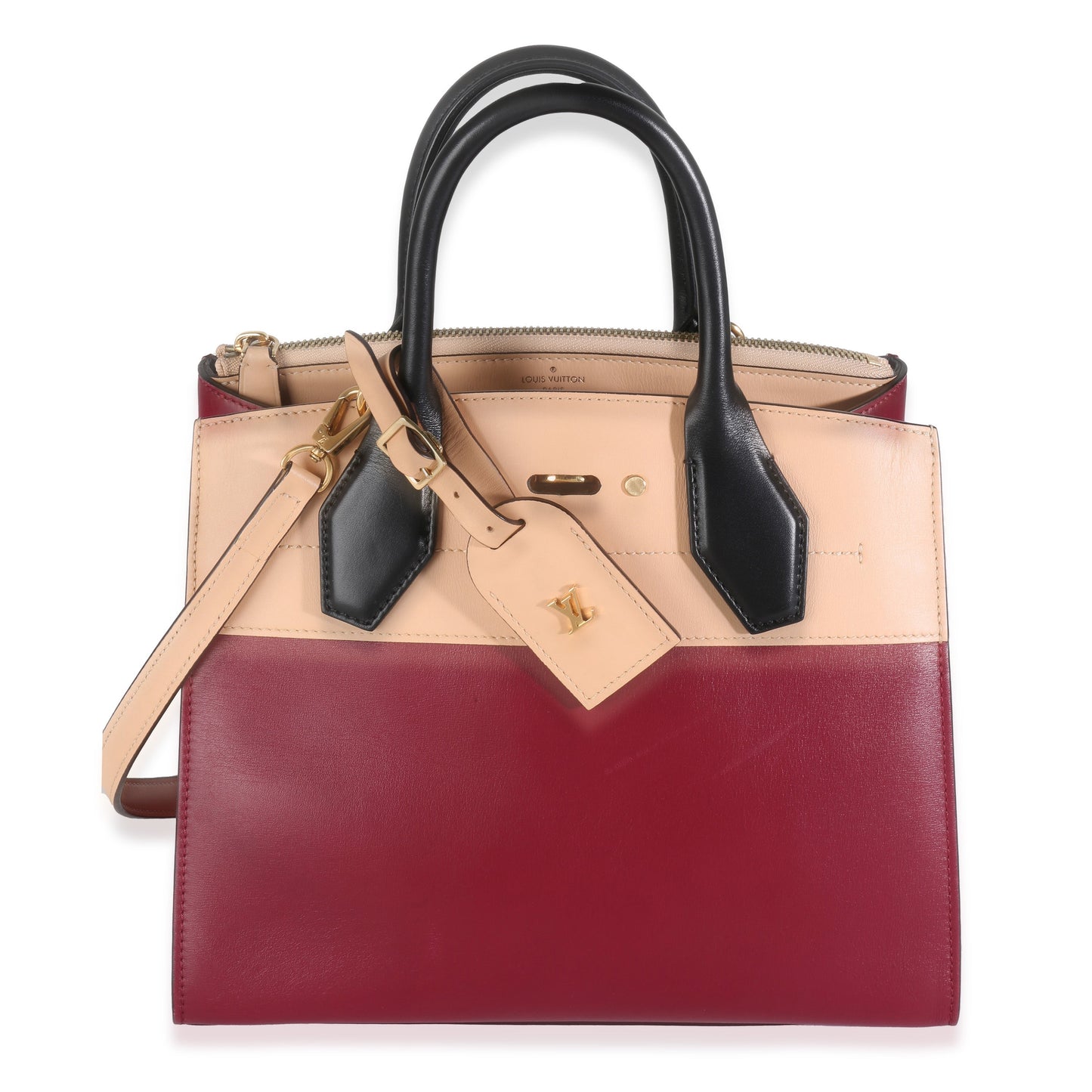 Louis Vuitton Beige Bordeaux Calfskin City Steamer PM