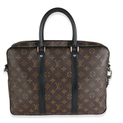 Louis Vuitton Monogram Macassar Porte Documents Voyage PM
