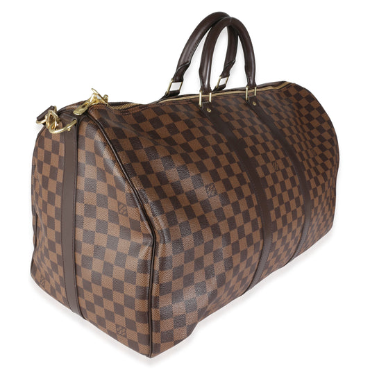 Louis Vuitton Damier Ebene Canvas Keepall Bandouliere 55