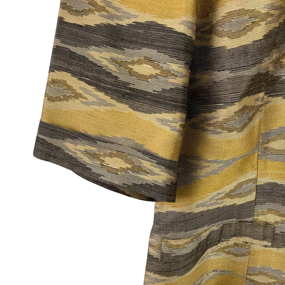 Gucci Silk Jacquard Collarless Half Sleeve Jacket