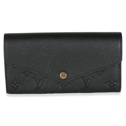 Louis Vuitton Black Monogram Empreinte Sarah Wallet
