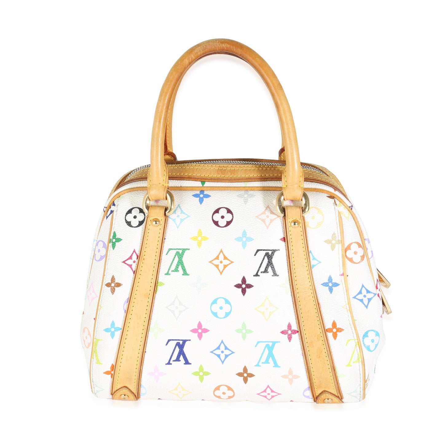 Louis Vuitton White Multicolor Monogram Canvas Priscilla