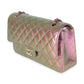 Chanel 20B Purple Quilted Iridescent Lambskin Medium Classic Double Flap Bag
