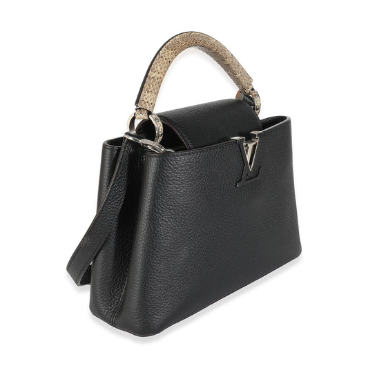 Louis Vuitton Black Taurillon Python Capucines BB