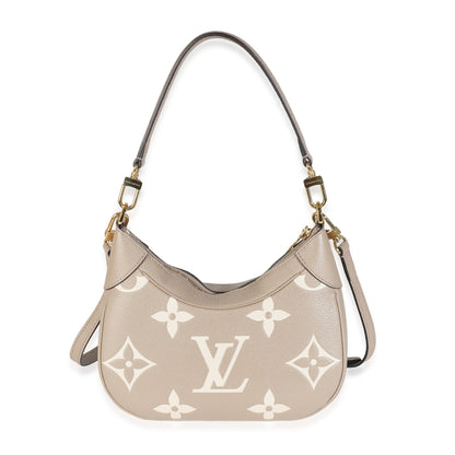 Louis Vuitton Tourterelle Creme Empreinte Monogram Giant Bagatelle NM