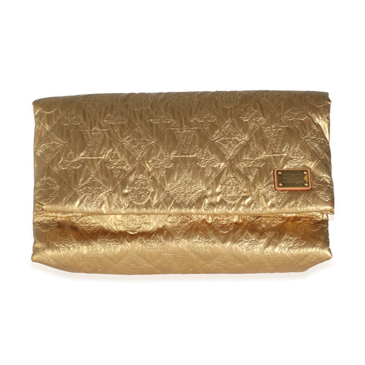 Louis Vuitton Gold Jacquard Monogram Limelight Clutch PM