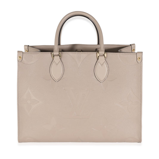 Louis Vuitton Tourterelle Monogram Empreinte Giant Onthego MM